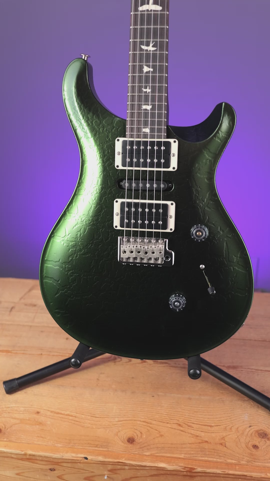 PRS CE 24 Special Green Metallic Colorshift Crackle Sprayer&