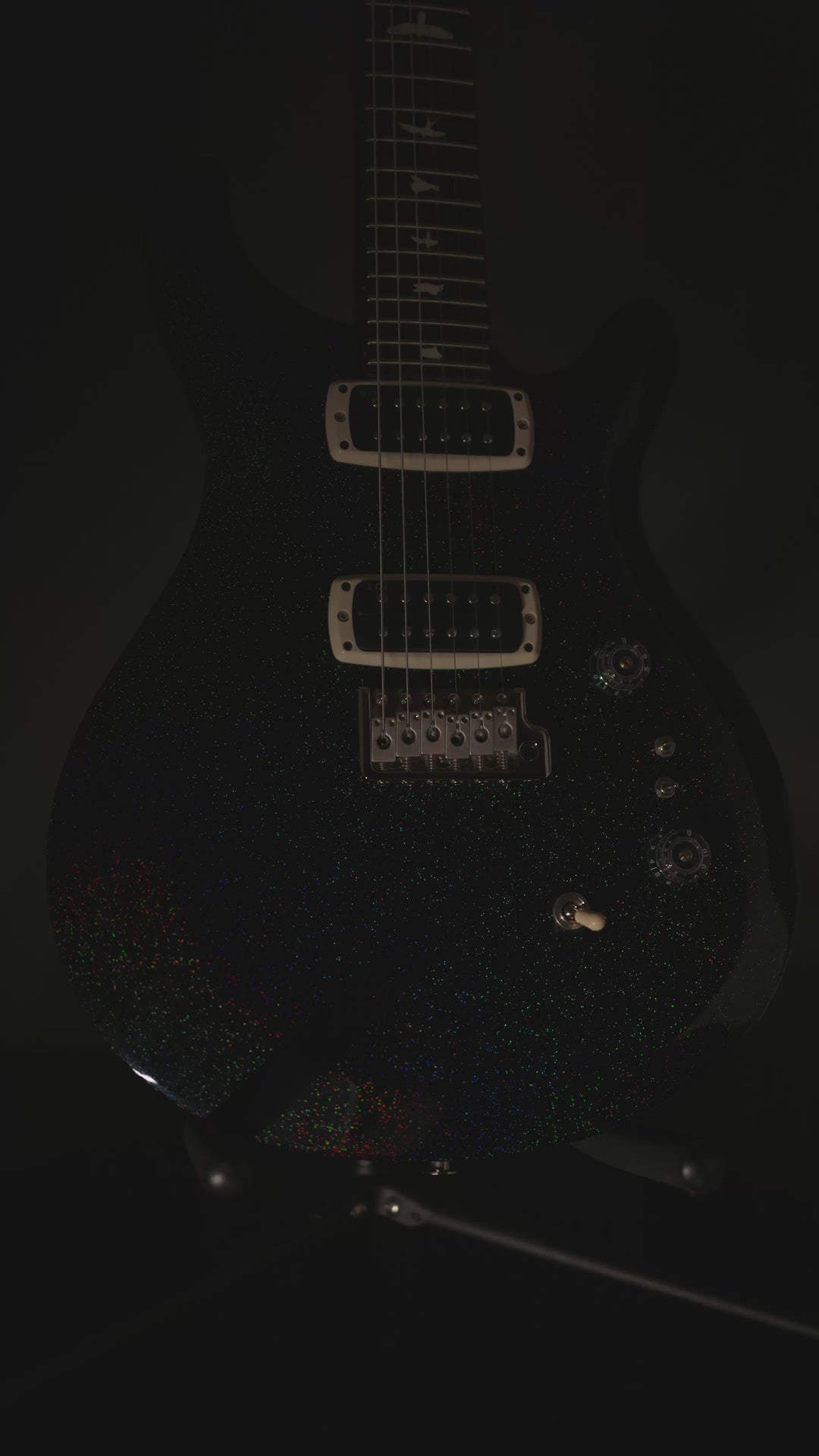 PRS S2 Custom 24-08 Black Rainbow Holoflake Custom Color