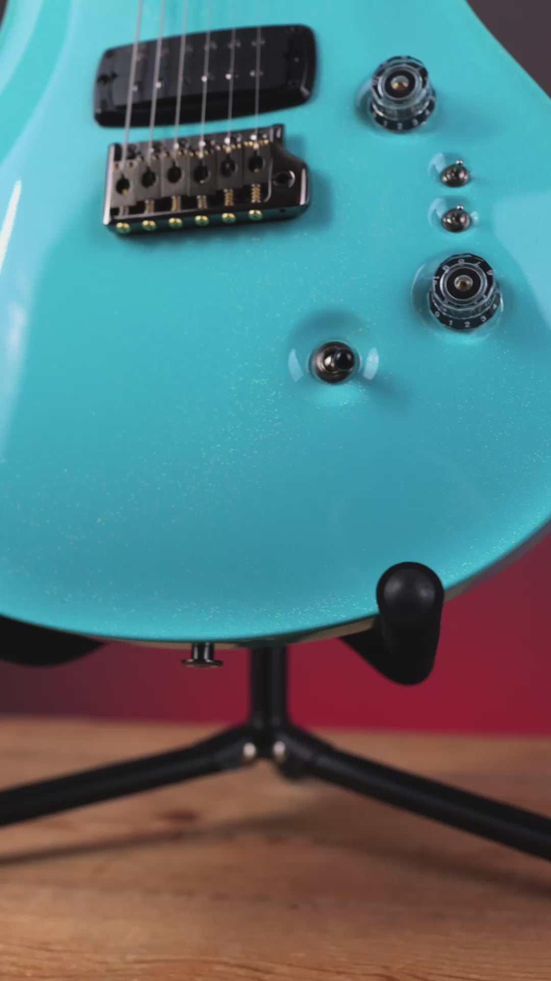 PRS Wood Library Custom 24-08 Mango Top Opaque Blue Holoflake