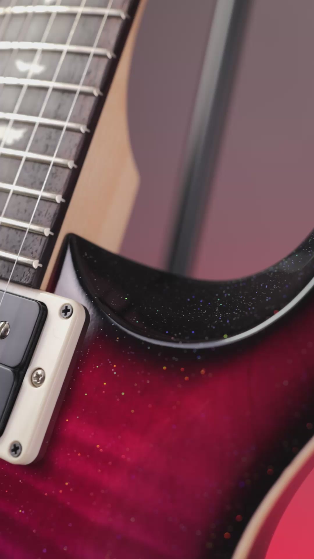 PRS CE 24 Pink Purple Fade Hollowflake Smokeburst Sprayer&