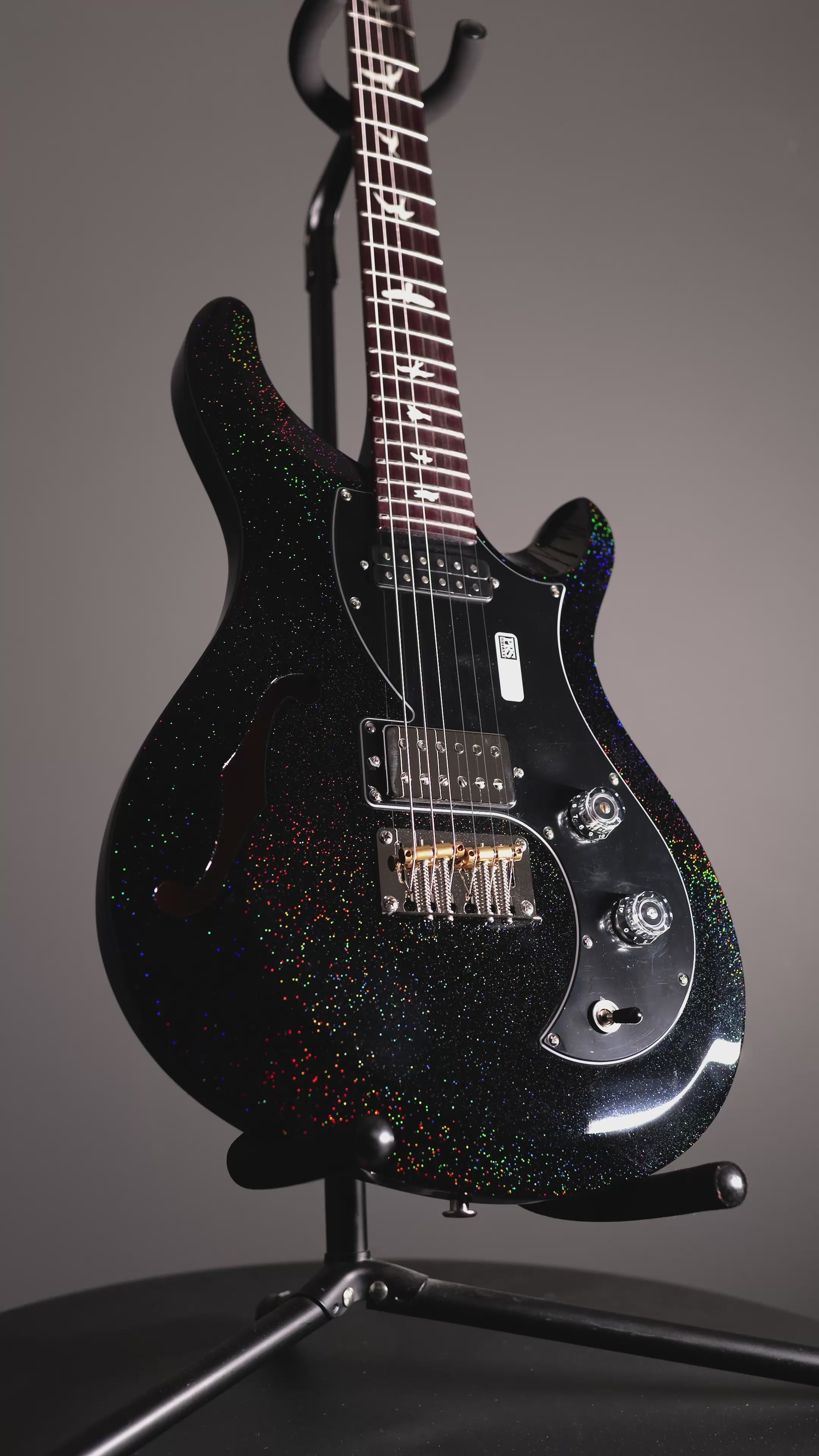 PRS S2 Vela Semi-Hollow Reclaimed Black Rainbow Hollowflake