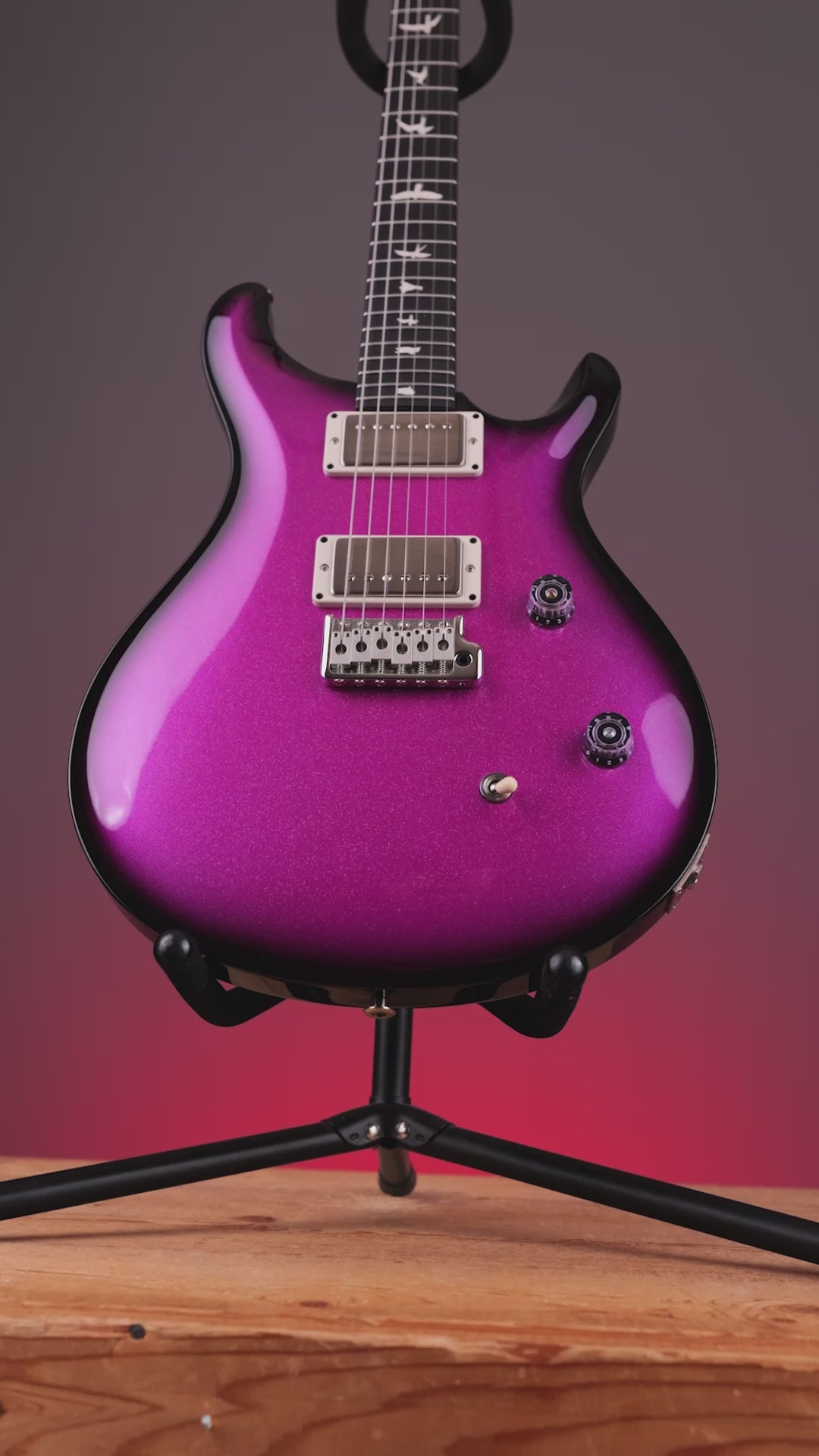 PRS CE 24 Pink Smokeburst Holoflake w/ Black Satin Neck Sprayer’s Choice