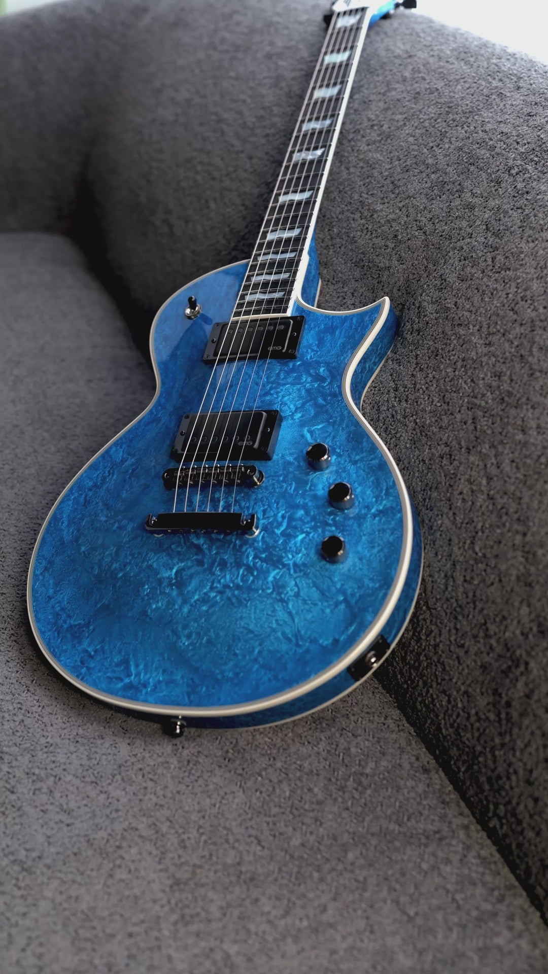 ESP Eclipse Custom Blue Liquid Metal
