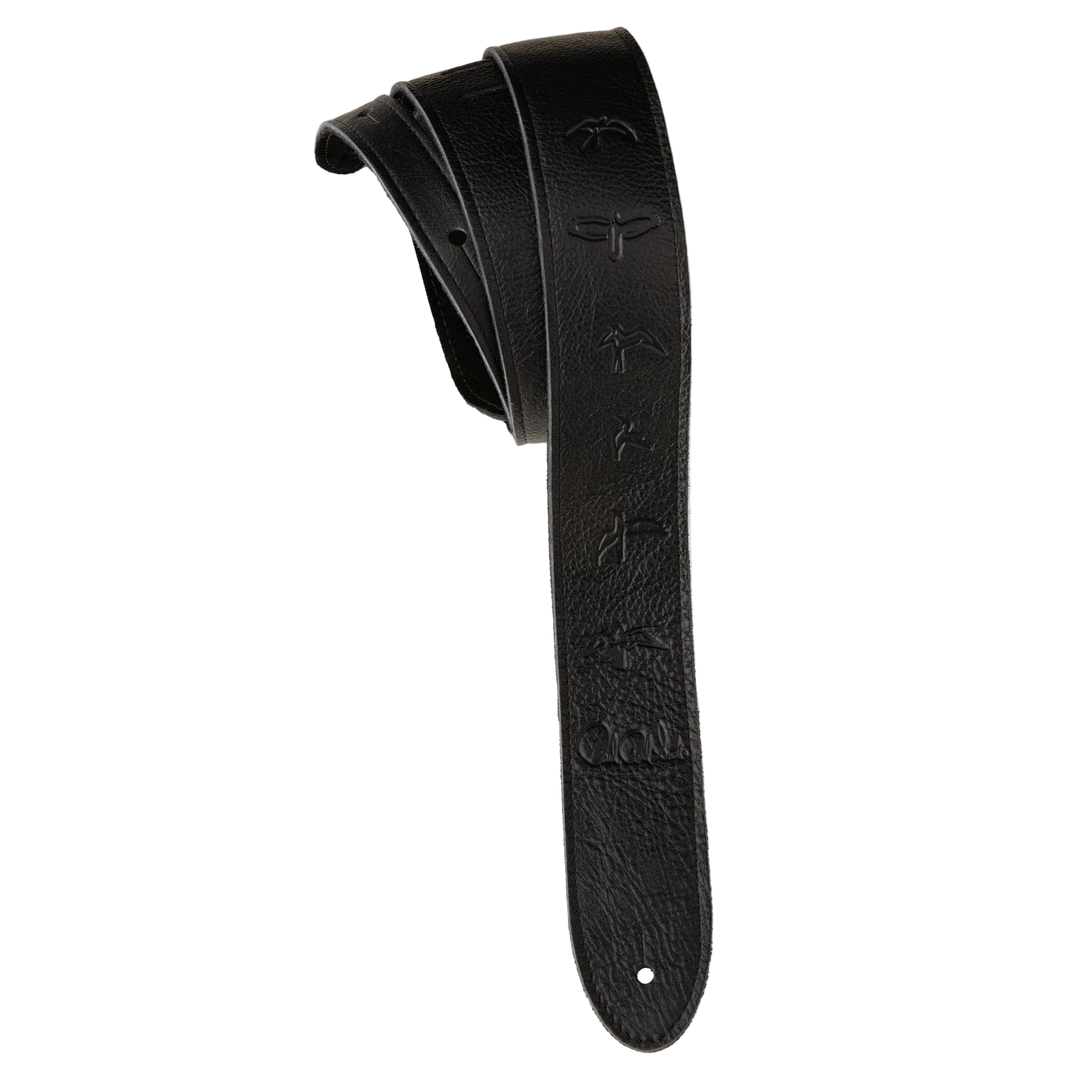 PRS Black Leather Birds Strap