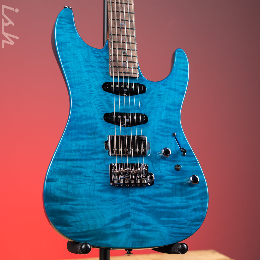 Ibanez Prestige MMN1 Martin Miller Signature Transparent Aqua Blue