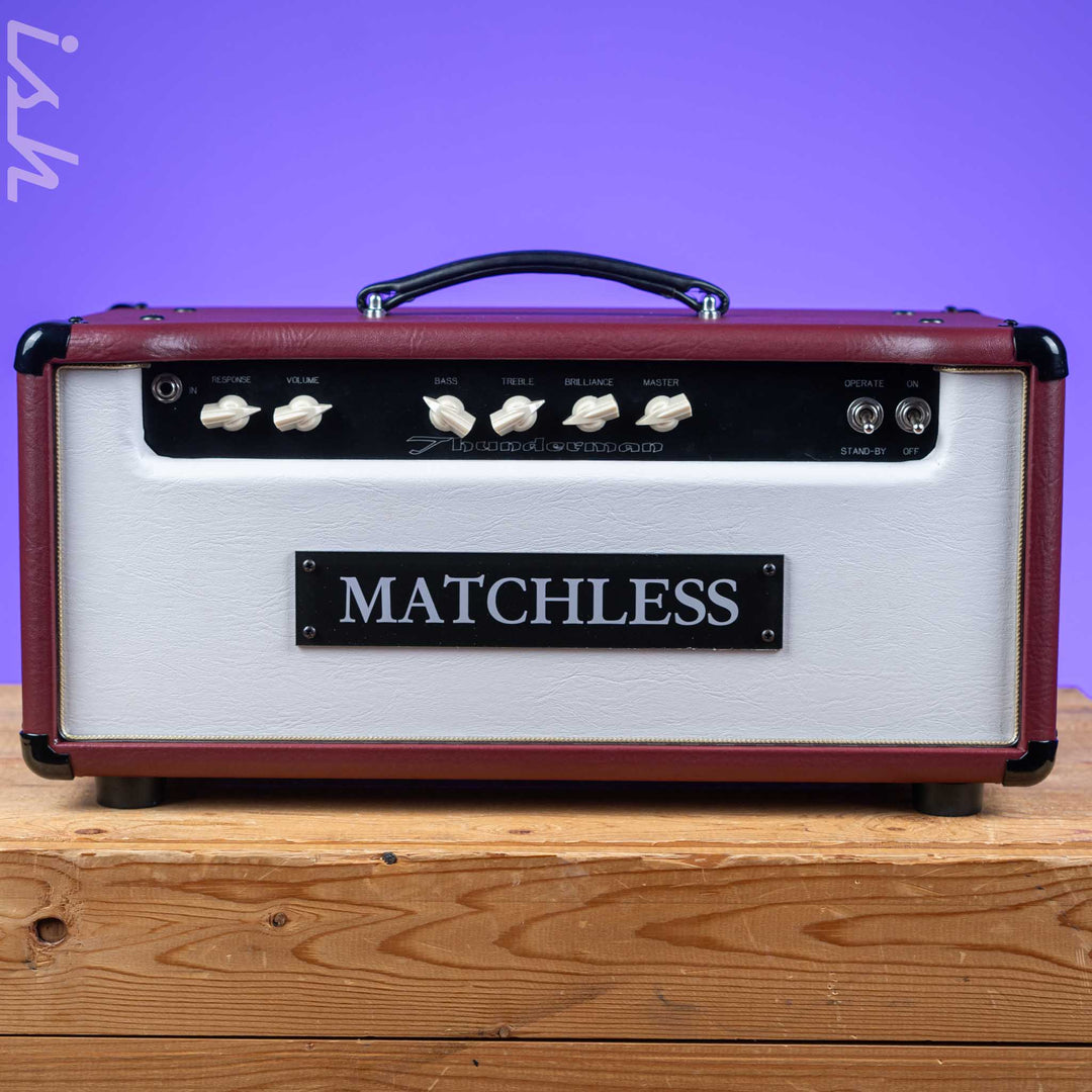Matchless Thunderman Bass Amplifier Head Burgundy/White
