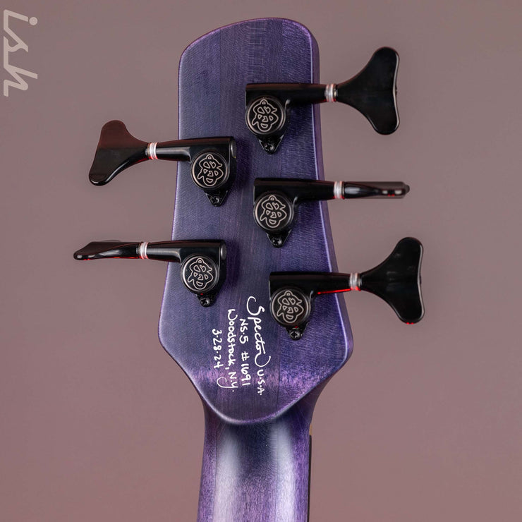 Spector USA NS-5XL 5-String Bass Purple Reverse Burst