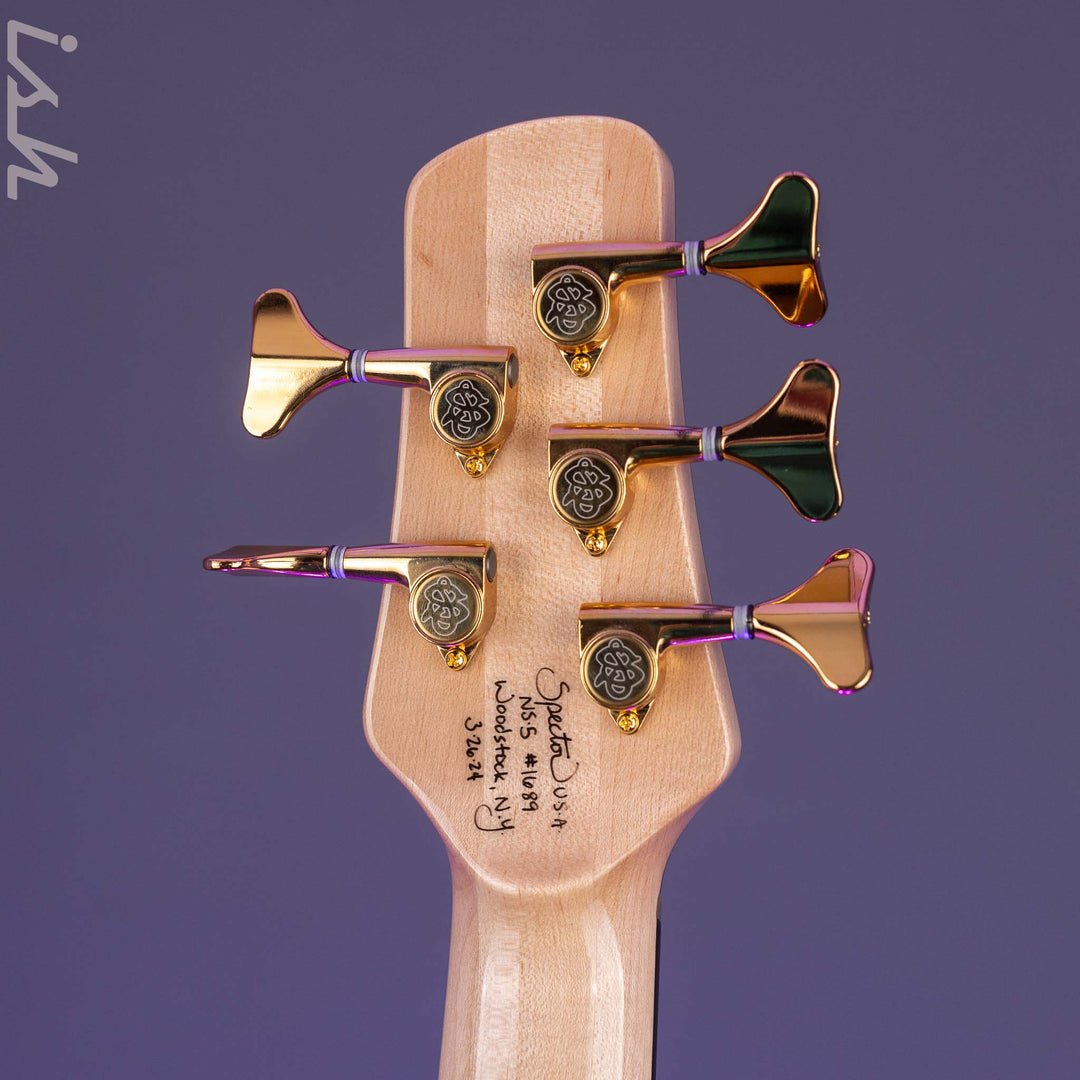 Spector USA NS-5XL 5-String Bass Natural Figured Walnut Demo
