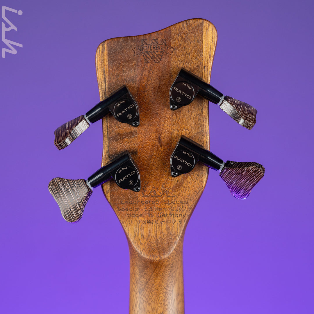 Ish x Warwick Dolphin SN TCS Custom Shop Endangered Species 4-String Bass Wenge Fretboard