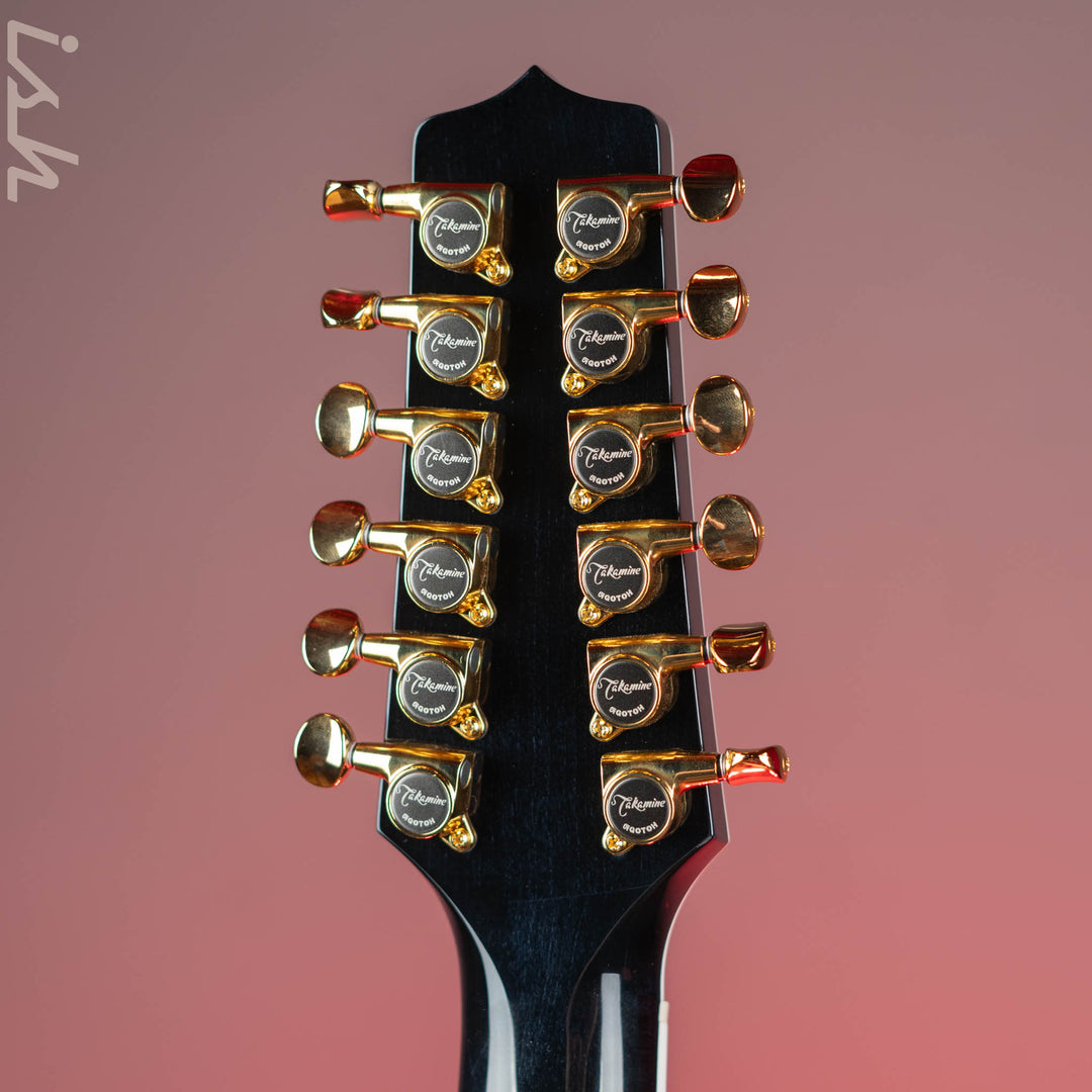 Takamine Thinline TSP158C-12 12-String Acoustic-Electric Guitar See-Through Black Demo