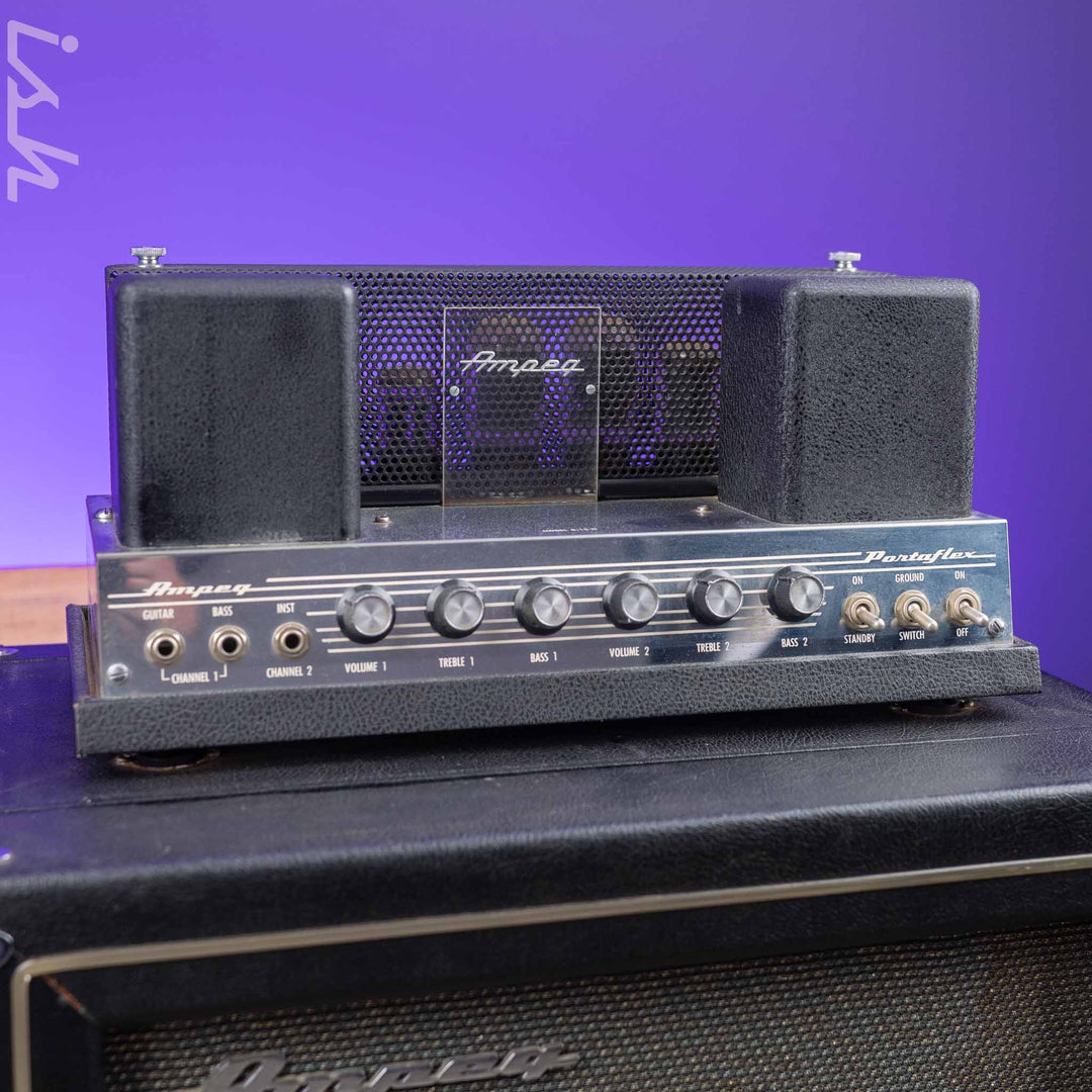 1967 Ampeg B-15N Black Smooth Tolex 1 Owner w/ Warranty Card