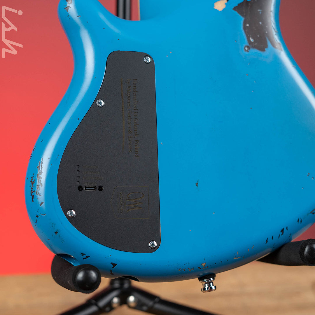 Mayones Cali 4 Bass Guitar Daphne Blue Relic