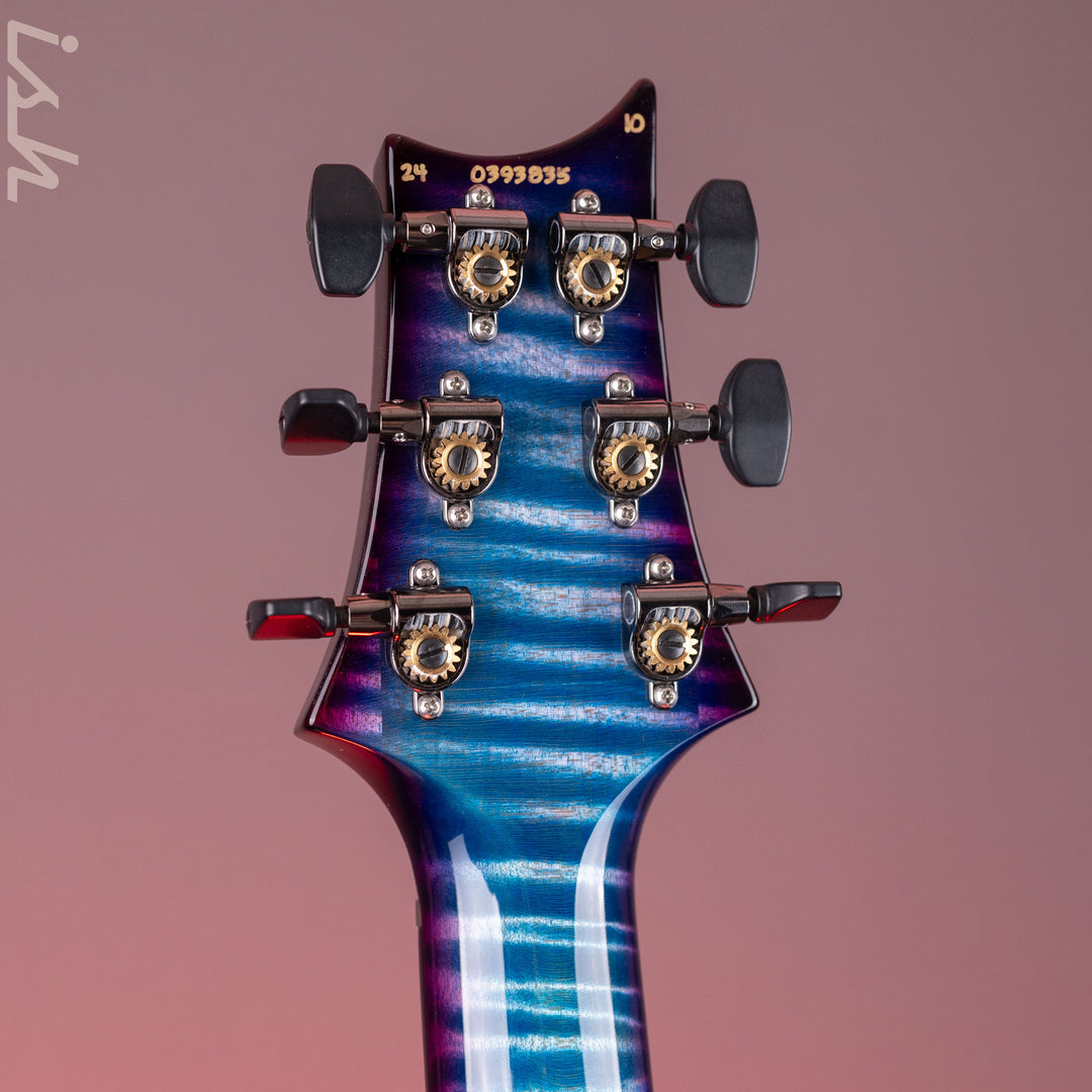 PRS Wood Library Custom 24-08 10-Top Aquableux Purple Burst