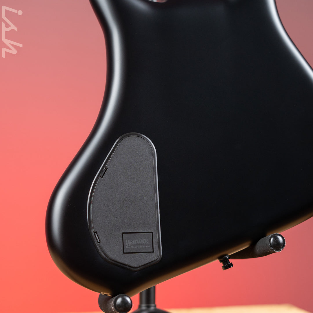 Ish x Warwick Dolphin SN TCS Custom Shop Endangered Species 4-String Bass Black Satin Ebony Fretboard