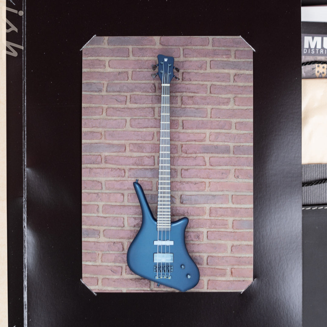 Ish x Warwick Dolphin SN TCS Custom Shop Endangered Species 4-String Bass Black Satin Wenge Fretboard