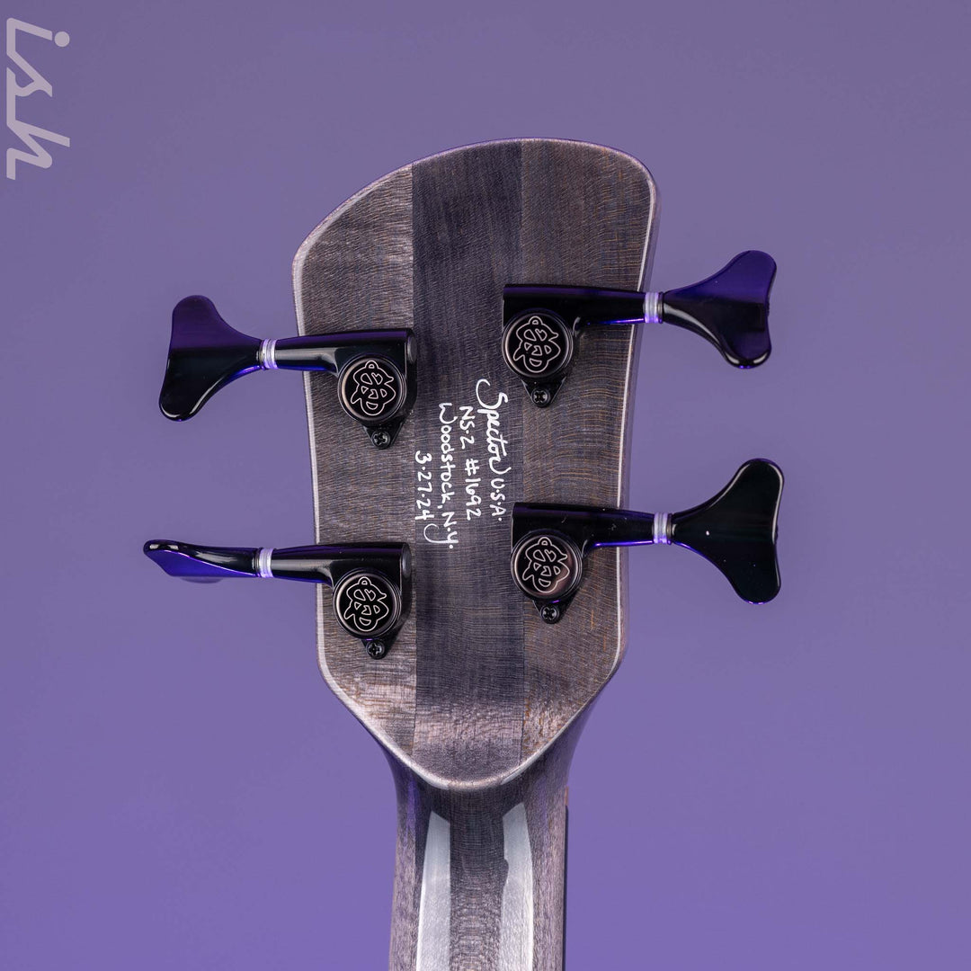 Spector USA NS-2 4-String Bass Natural Spalted Maple Charcoal Block