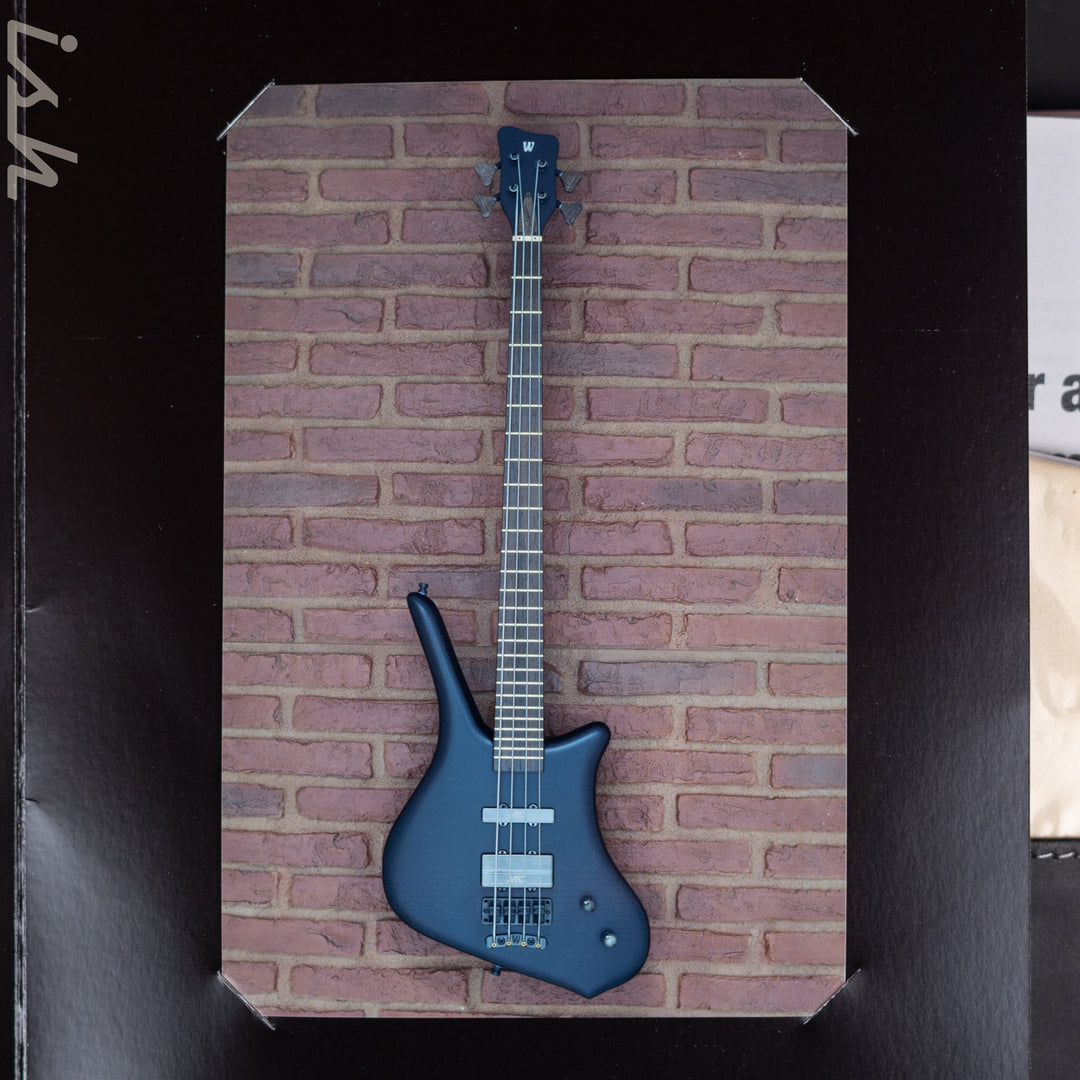 Ish x Warwick Dolphin SN TCS Custom Shop Endangered Species 4-String Bass Black Satin Wenge Fretboard