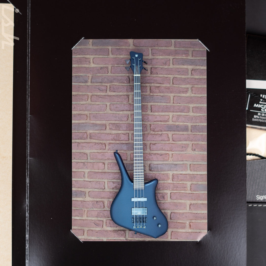 Ish x Warwick Dolphin SN TCS Custom Shop Endangered Species 4-String Bass Black Satin Wenge Fretboard