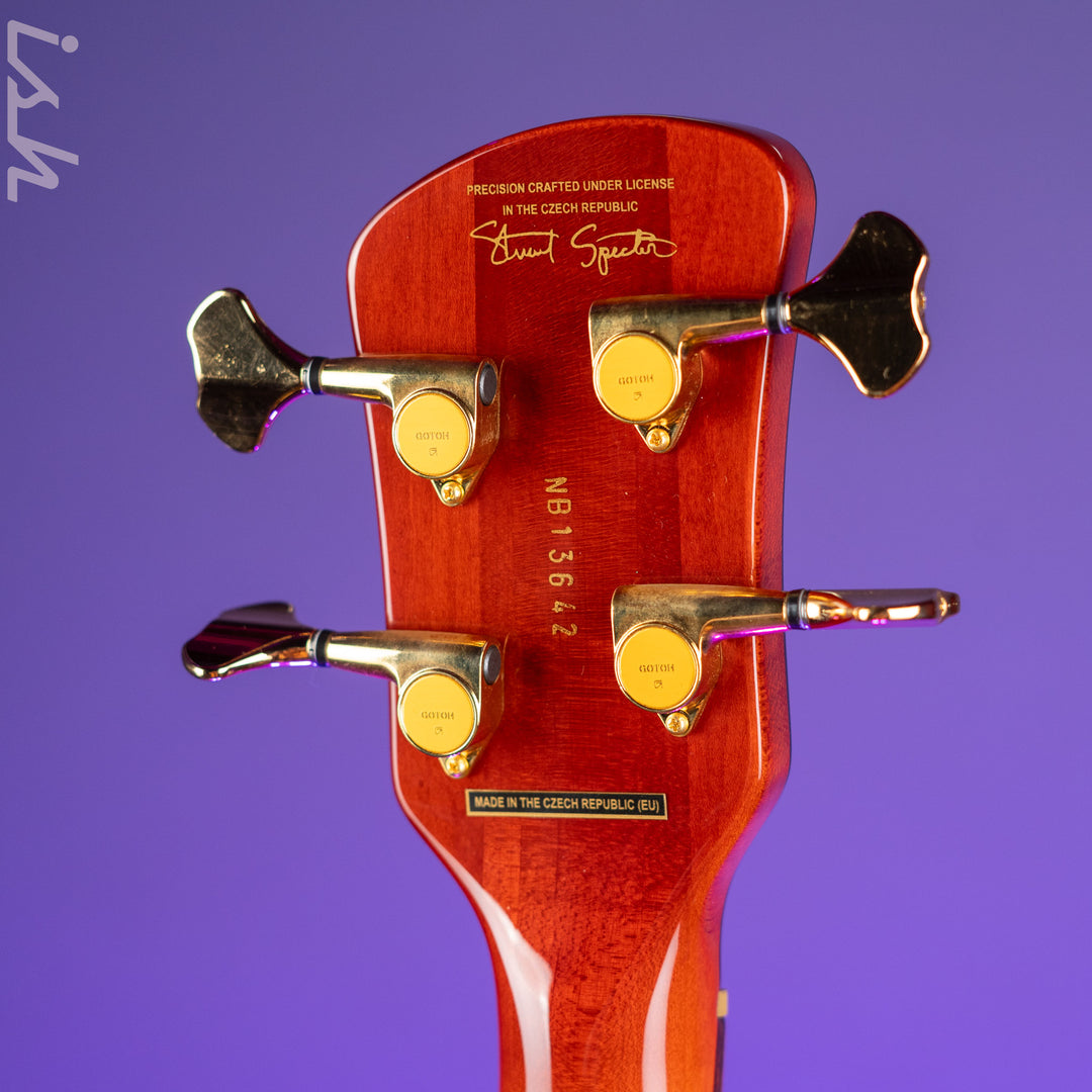 2015 Spector Euro4LX 4-String Bass Amber Hazlab Preamp