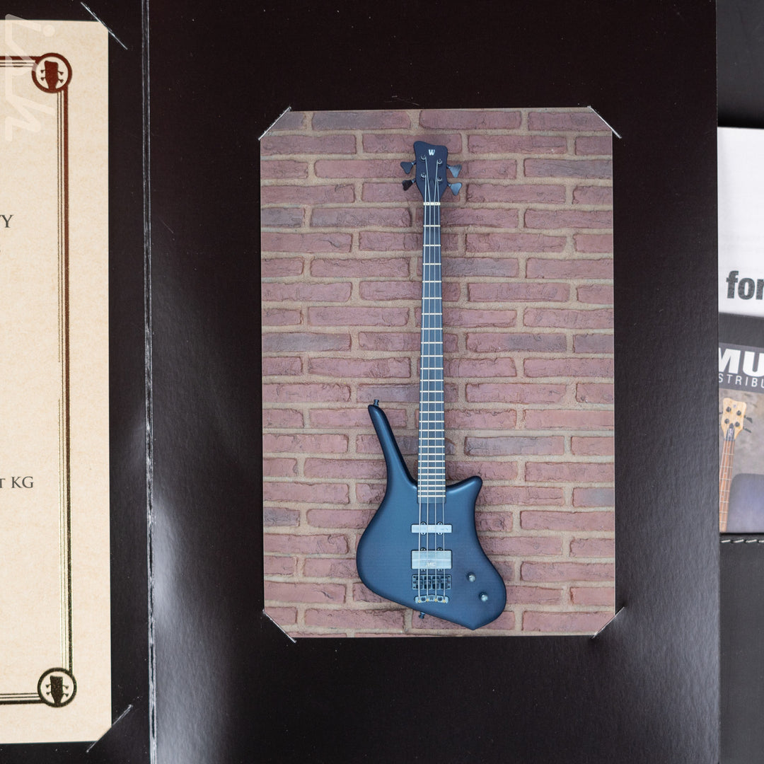 Ish x Warwick Dolphin SN TCS Custom Shop Endangered Species 4-String Bass Black Satin Ebony Fretboard