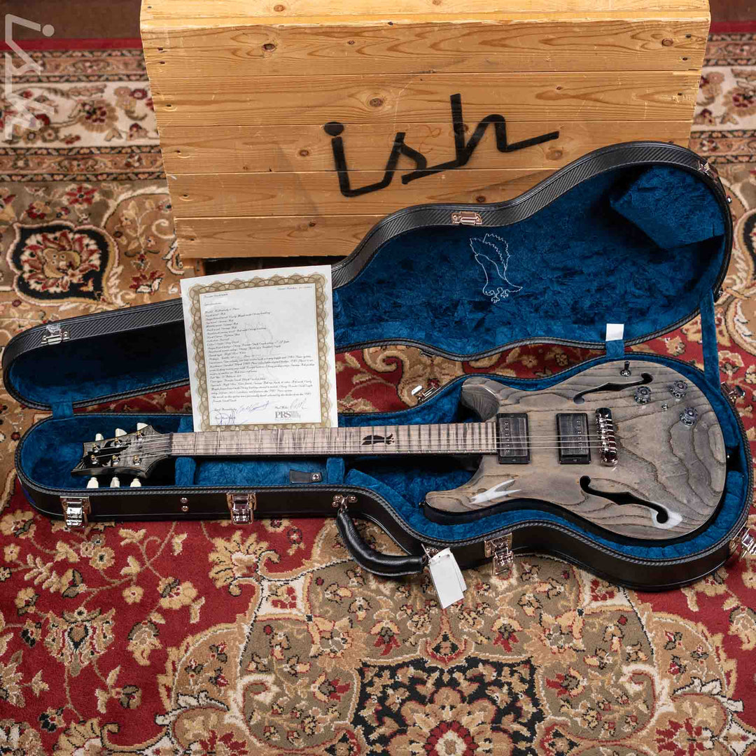 2021 PRS Private Stock Hollowbody II Piezo 24 Fret Swamp Ash Grey Wash
