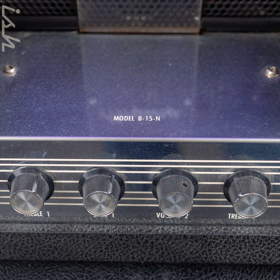 1967 Ampeg B-15N Black Smooth Tolex 1 Owner w/ Warranty Card