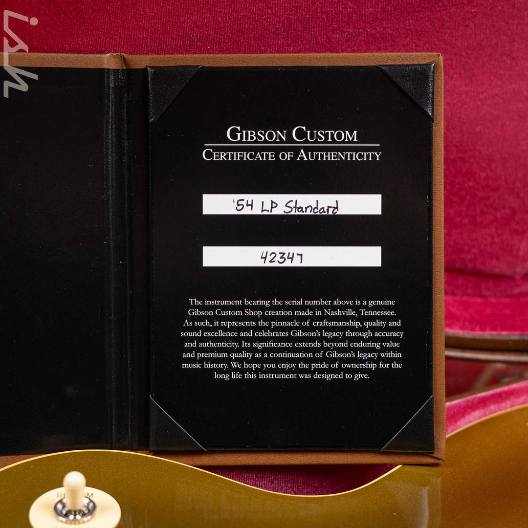 2022 Gibson Custom Shop 1954 Les Paul Standard Gold Top Lefty