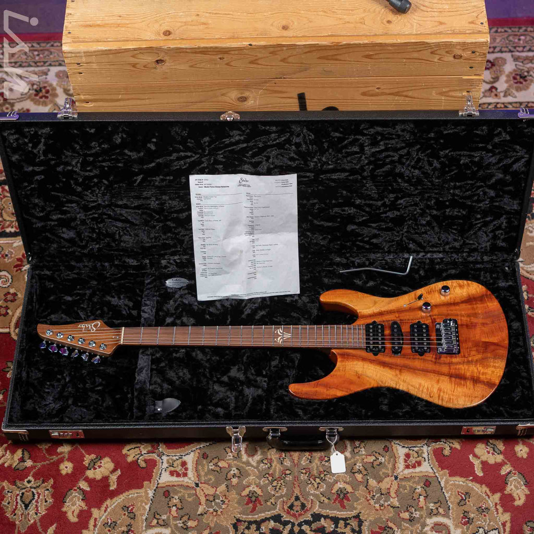 2015 Suhr Modern Carve Top Natural Curl Koa