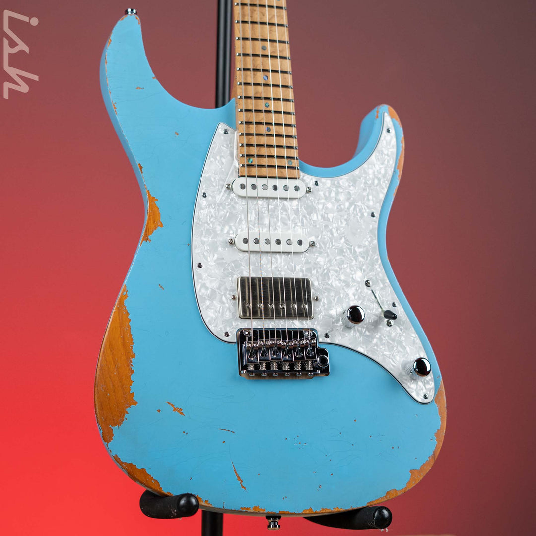 Mayones Aquila Aged 6 Monolith Daphne Blue Nitro – Ish Guitars