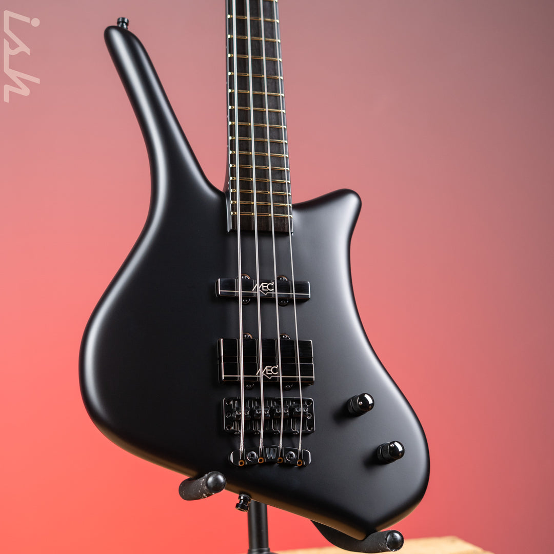 Ish x Warwick Dolphin SN TCS Custom Shop Endangered Species 4-String Bass Black Satin Ebony Fretboard
