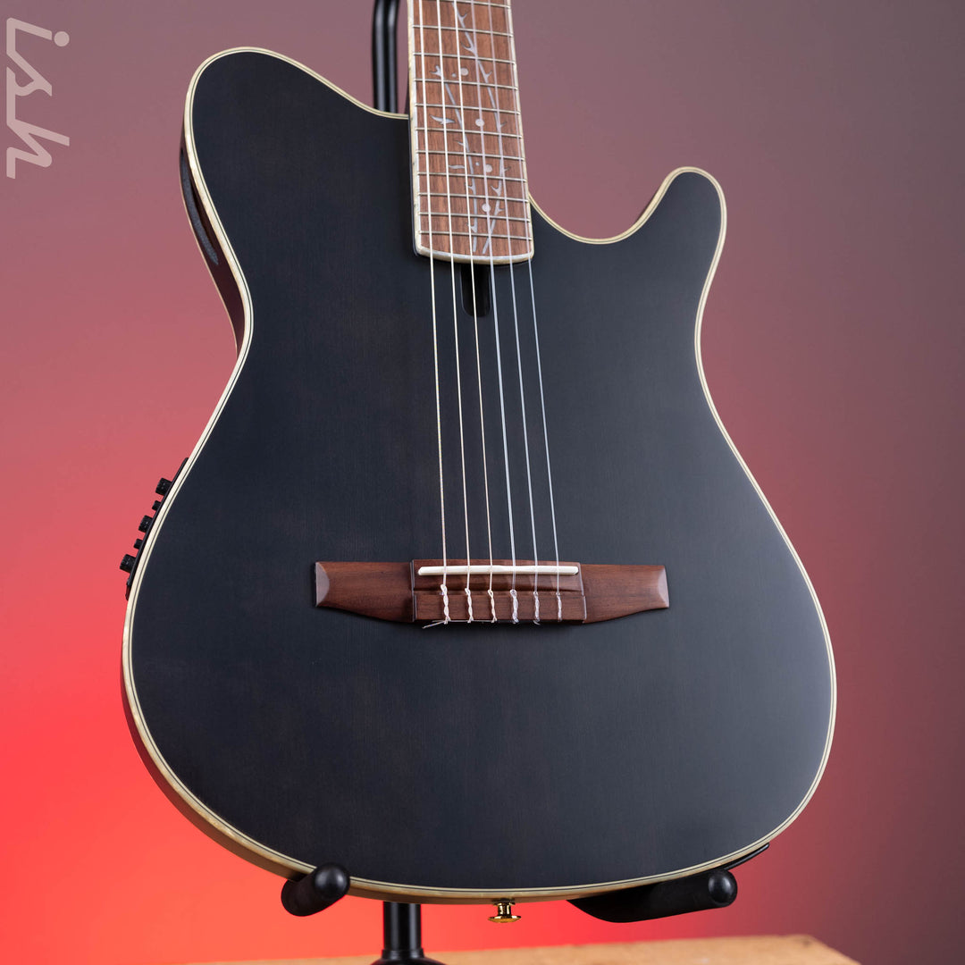 Ibanez TOD10N Tim Henson Signature Nylon Acoustic-Electric Guitar Transparent Black Flat Demo
