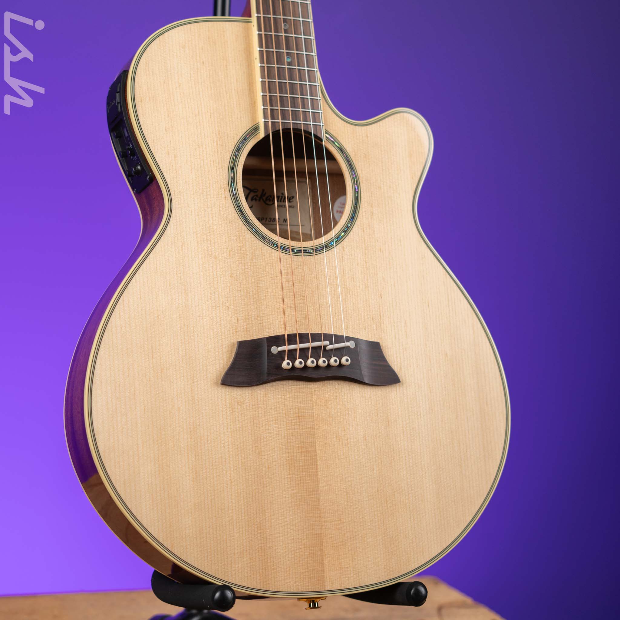 Takamine TSP138C Thinline Acoustic-Electric Guitar Natural – Ish