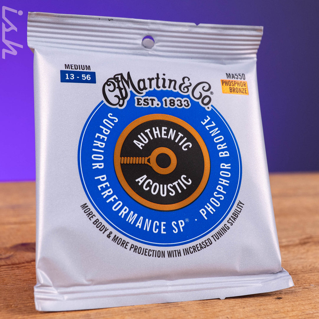 Martin MA550 13-56 Medium Authentic Acoustic SP 92/8 Phosphor Bronze Guitar Strings