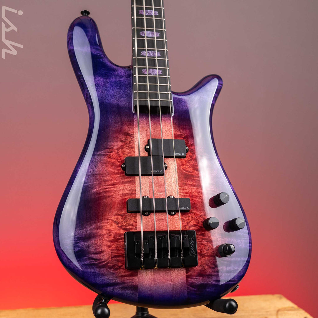Spector USA NS-2 4-String Bass Black Cherry Purple Reverse Burst