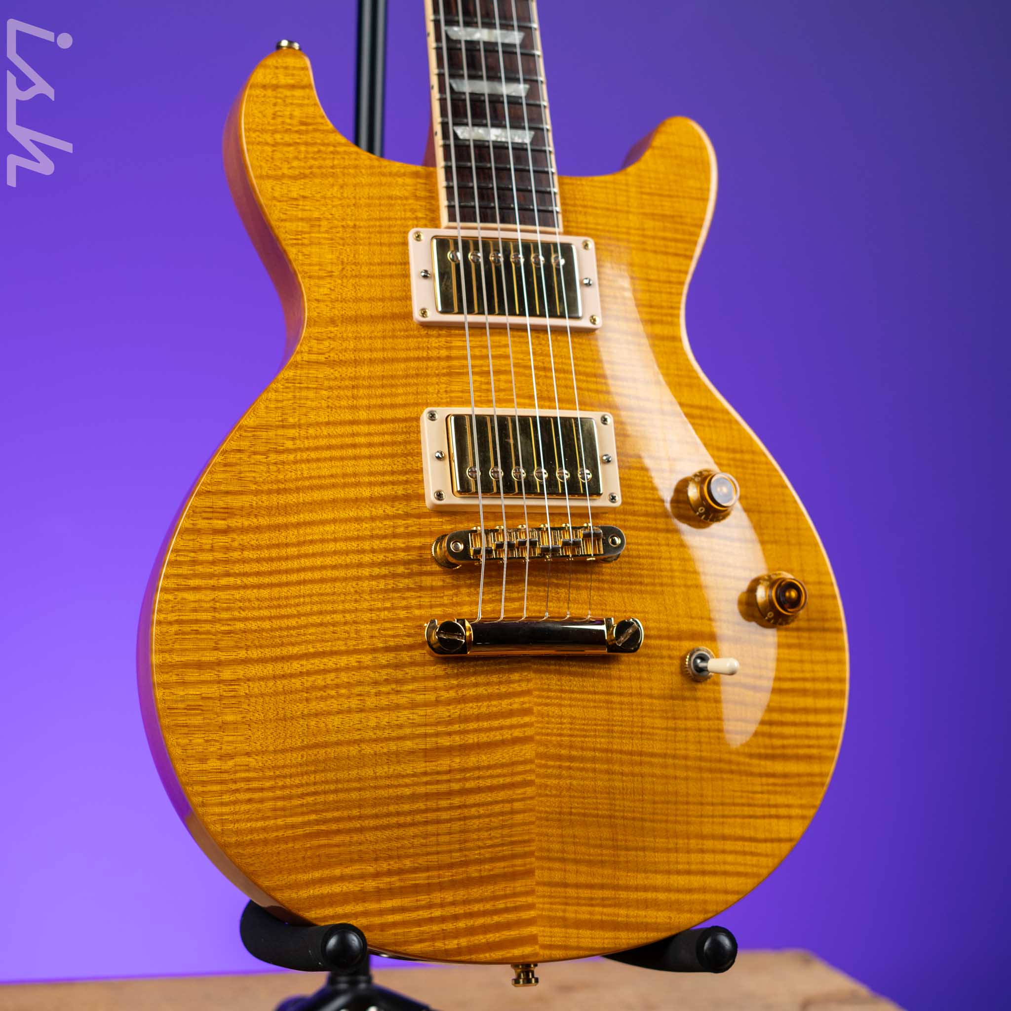 1998 Gibson Les Paul Double Cut Standard Flame Maple Natural – Ish