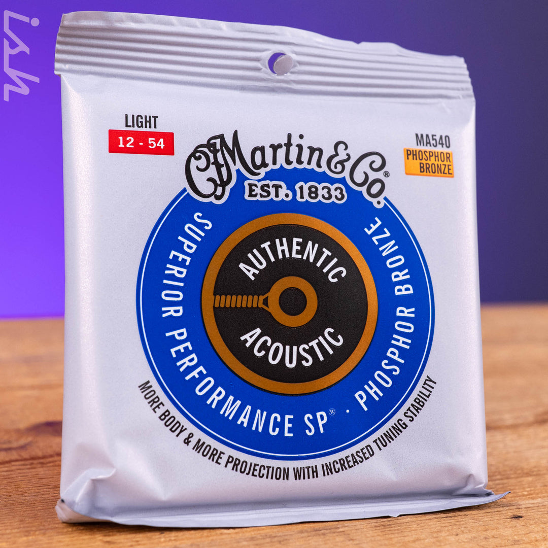Martin MA540 12-54 Light Authentic Acoustic SP 92/8 Phosphor Bronze Guitar Strings