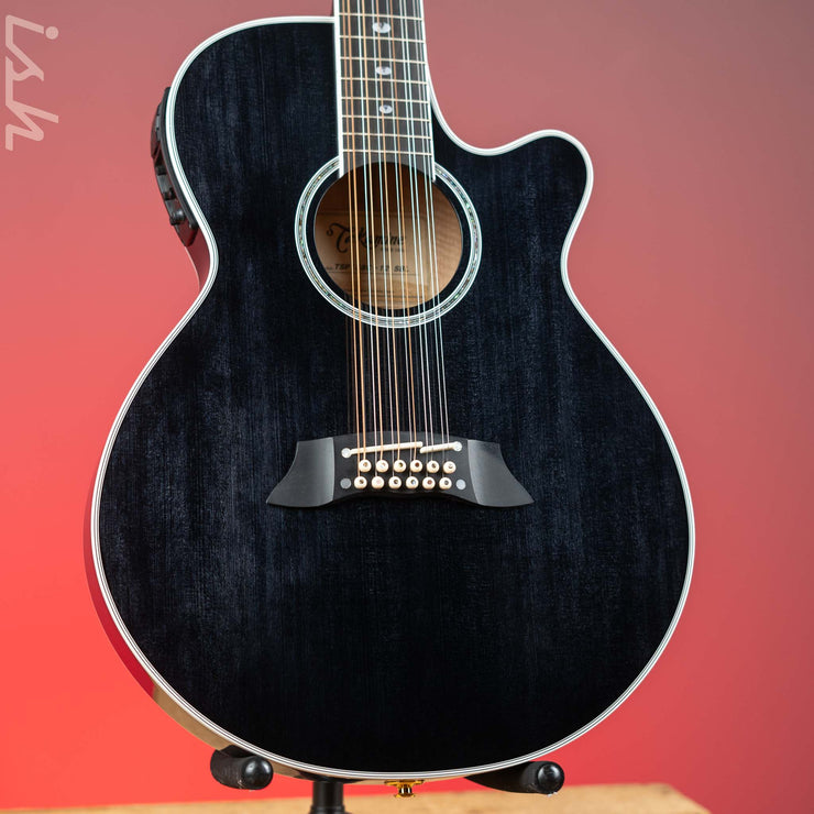 Takamine Thinline TSP158C-12 12-String Acoustic-Electric Guitar See-Through Black