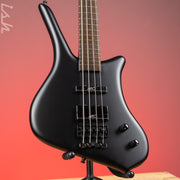 Ish x Warwick Dolphin SN TCS Custom Shop Endangered Species 4-String Bass Black Satin Wenge Fretboard