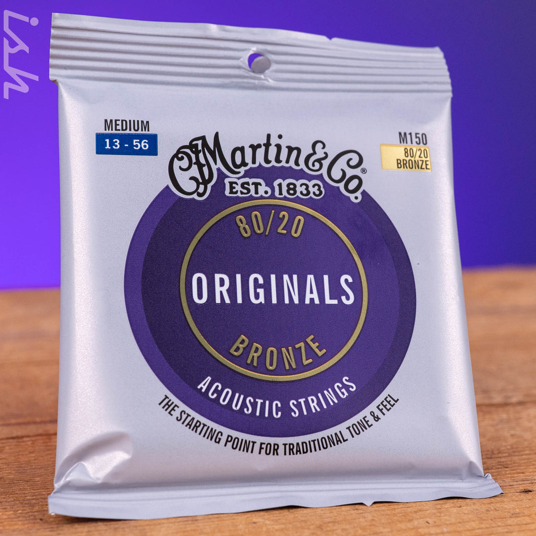 Martin M150 13-56 Medium The Originals 80/20 Bronze Acoustic Guitar Strings