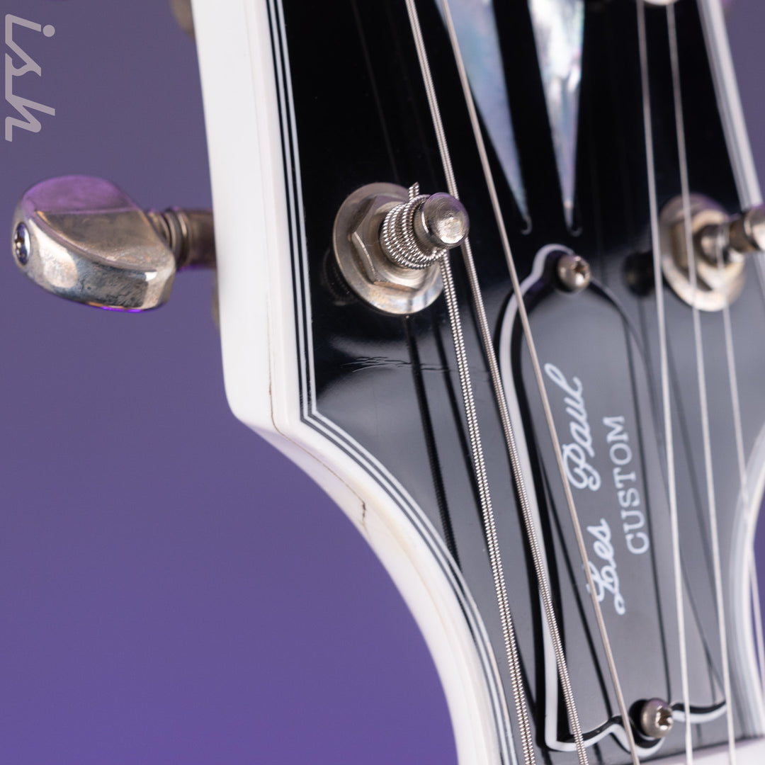 2022 Gibson Les Paul Custom White - Headstock Repair