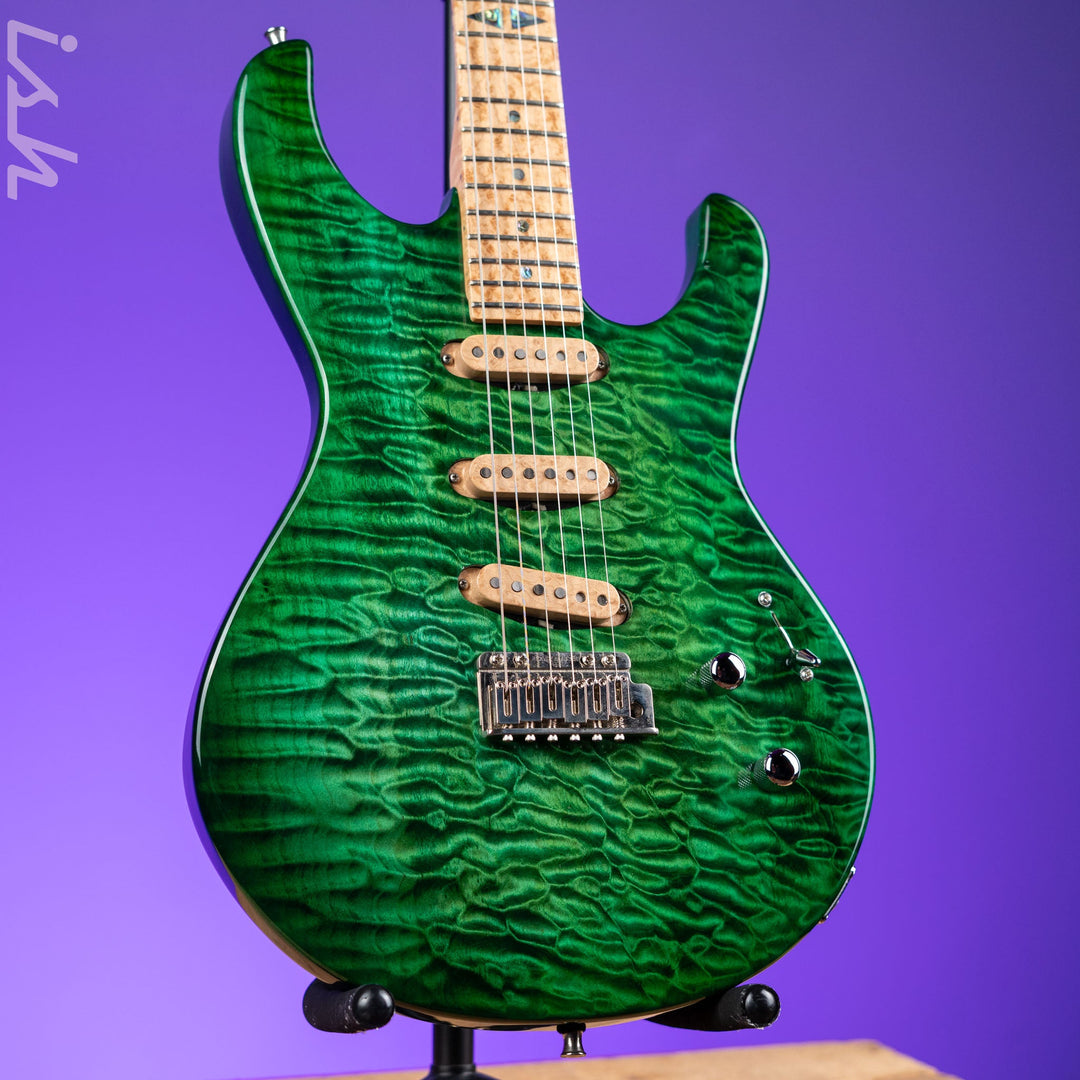 JP Guitars Luna Emerald Green Quilt
