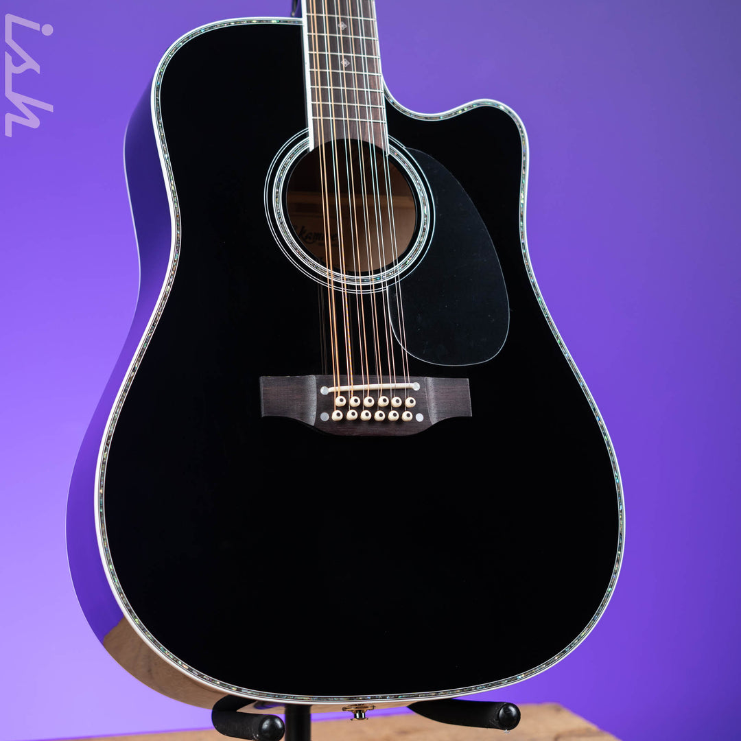 Takamine EF381DX 12-String Acoustic-Electric Gloss Black
