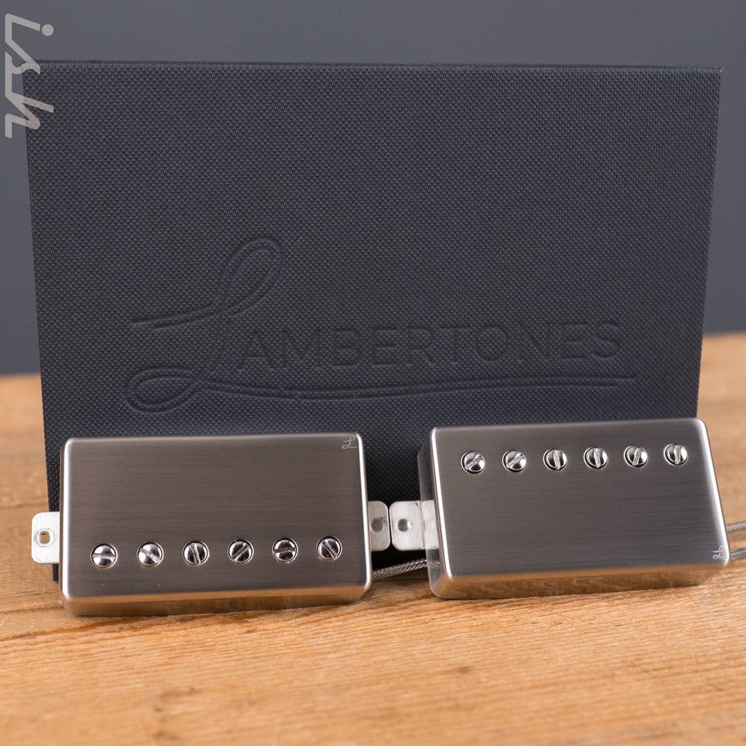 Lambertones "The Grinder" Humbucker 2 Wire Set Brushed Nickel