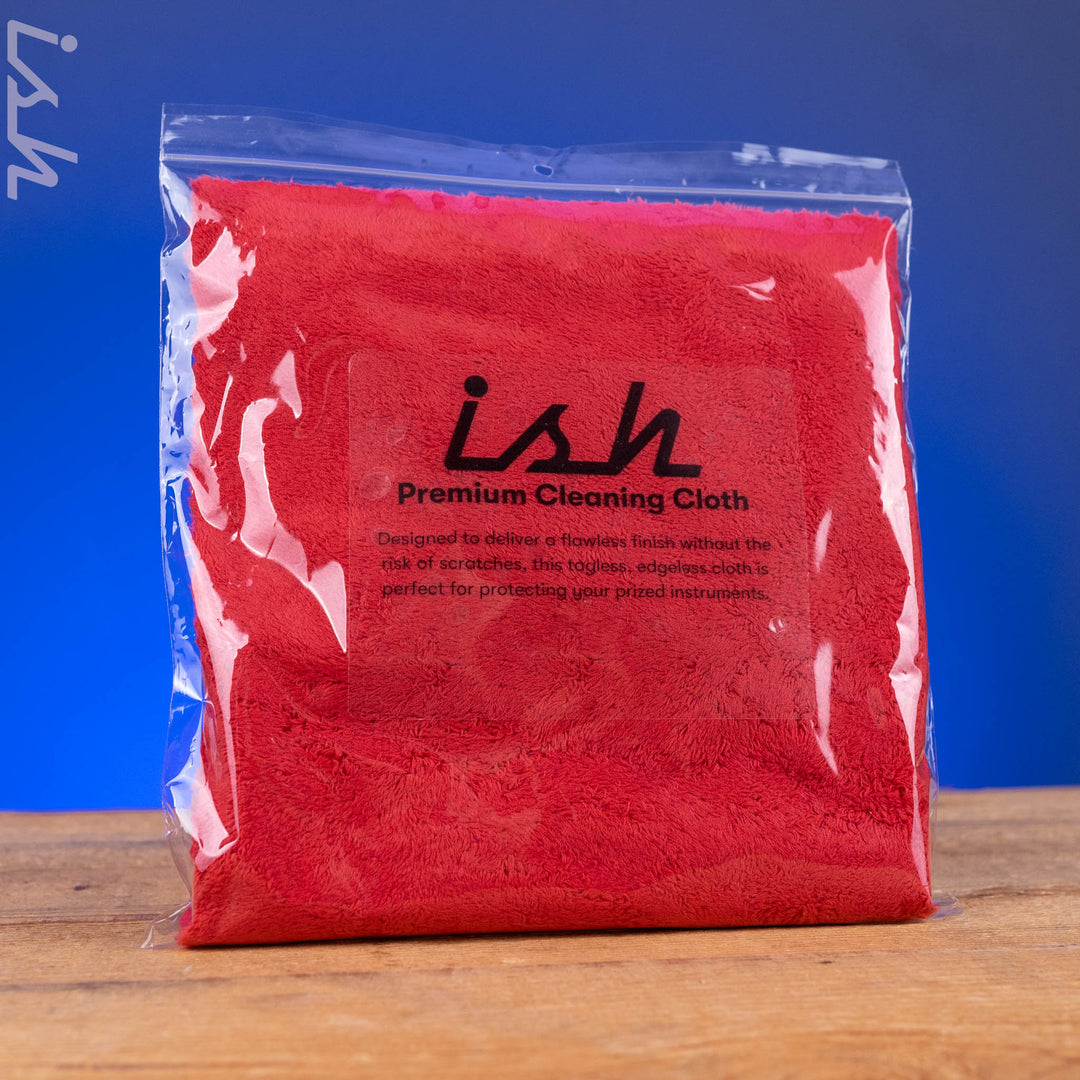 Ish Guitars Premium Edgeless Cleaning Cloth Red