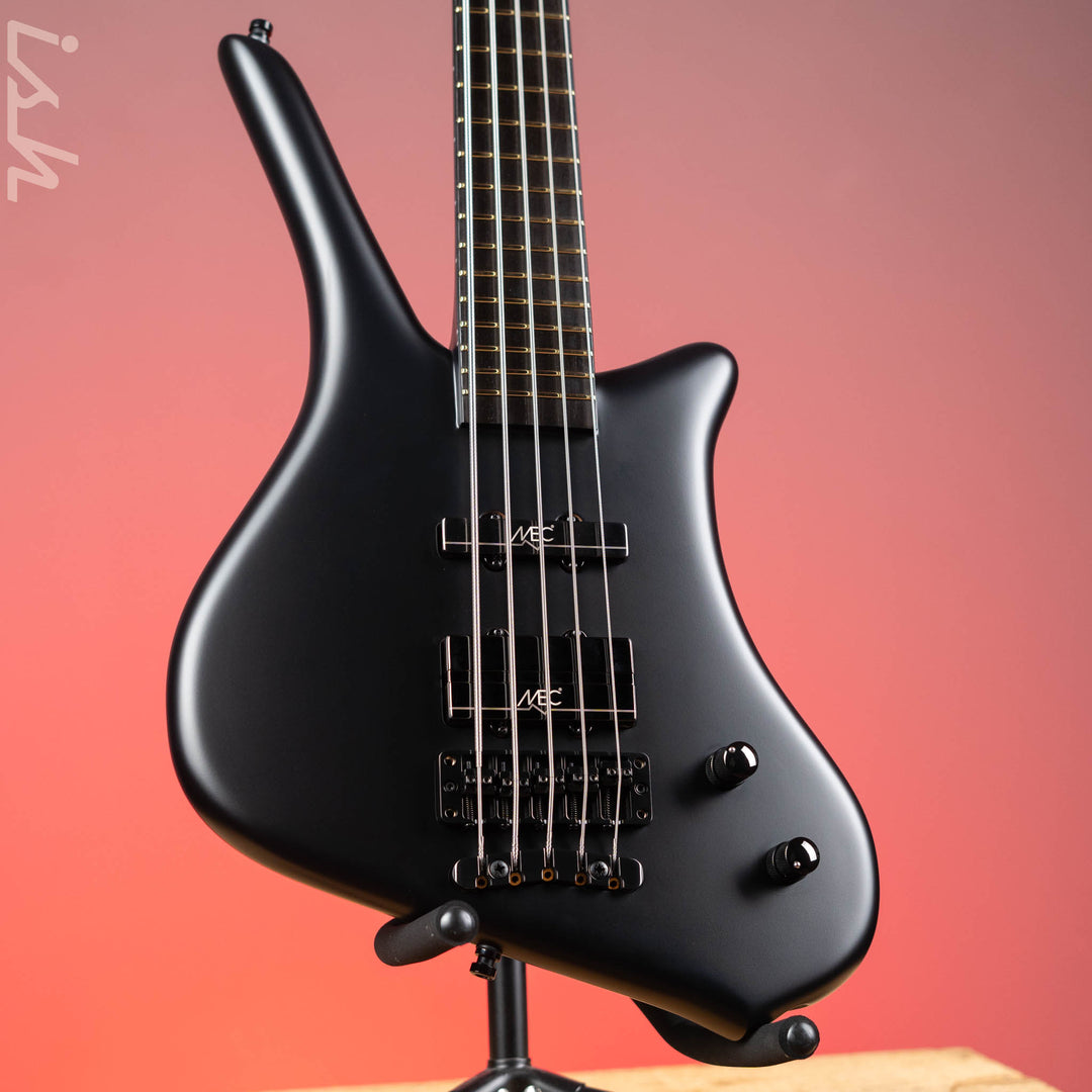 Ish x Warwick Dolphin SN TCS Custom Shop Endangered Species 5-String Bass Black Satin Ebony Fretboard Pre-Order