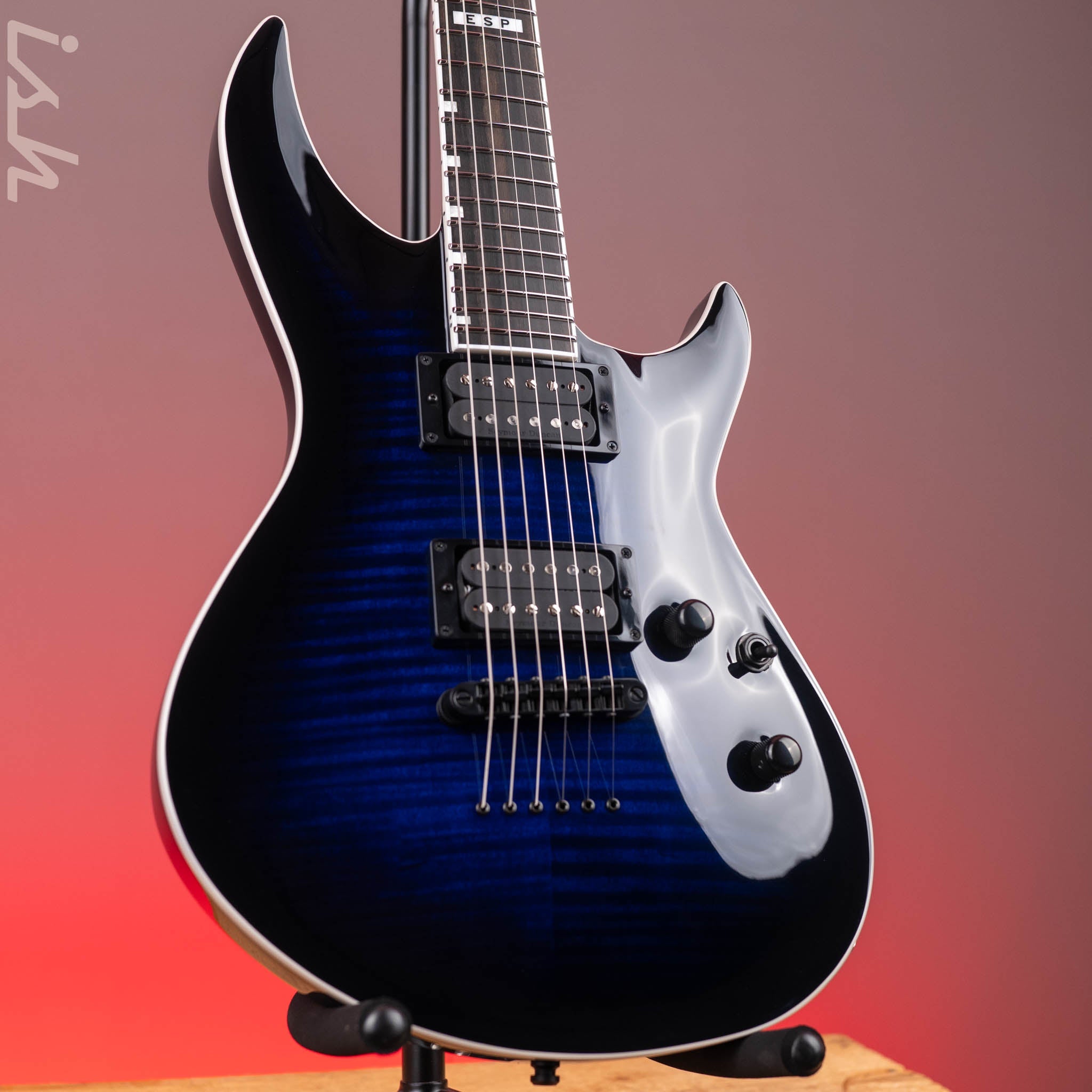 ESP E-II Horizon-III FM Reindeer Blue Demo – Ish Guitars