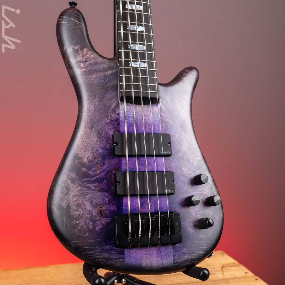 One String Reverse Bass Spector USA NS-5XL 5-String Bass Purple Reverse Burst – Ish Guitars