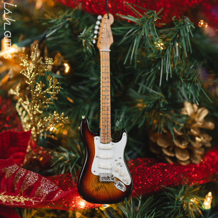Fender Sunburst Stratocaster Guitar Holiday Ornament - 6"