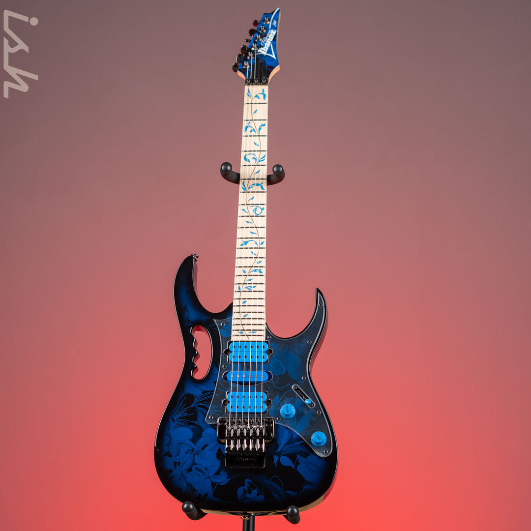 Ibanez JEM77P Steve Vai Signature JEM Premium Series Electric Guitar Blue Floral Pattern