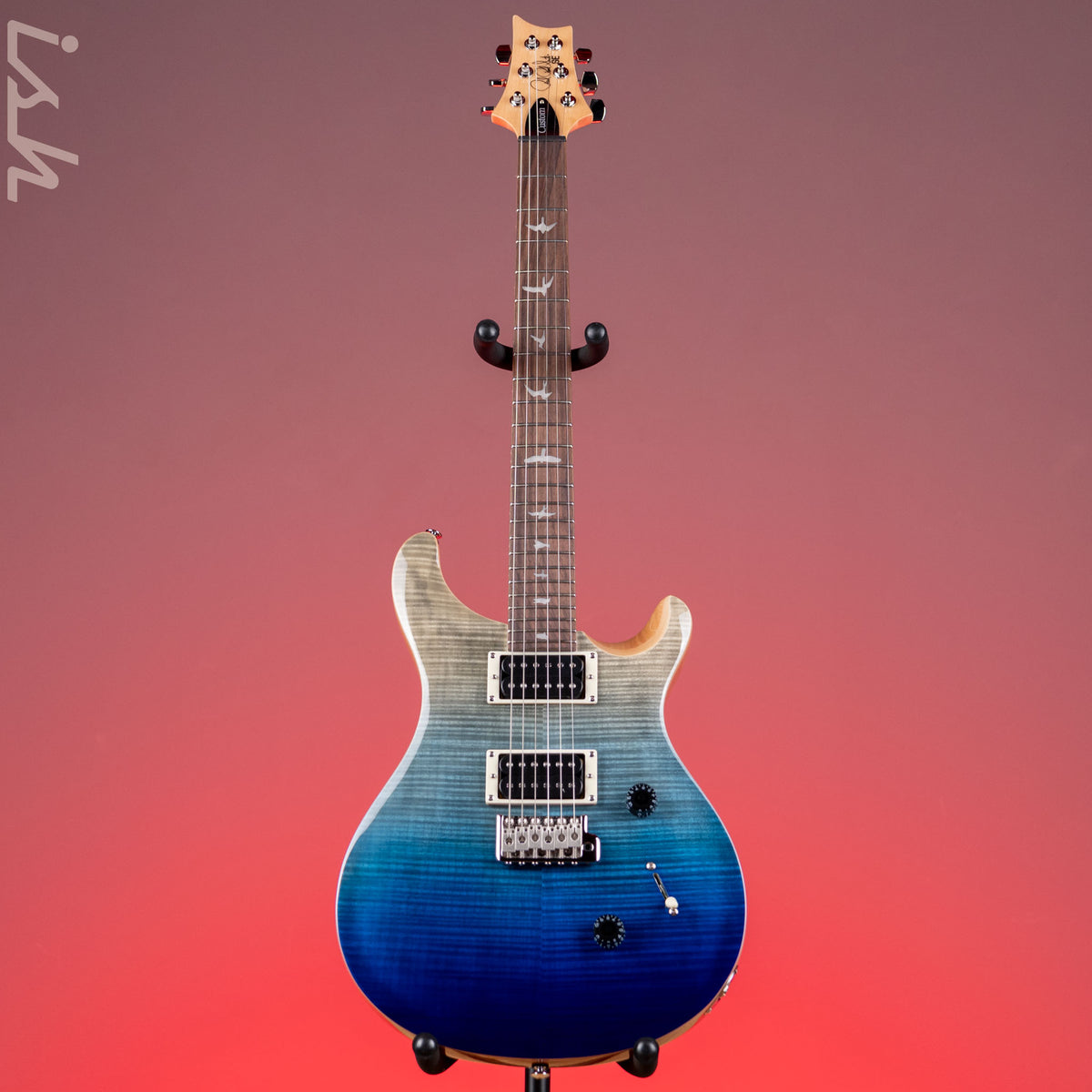 PRS SE Custom 24 Electric Guitar Blue Fade Demo – Ish Guitars